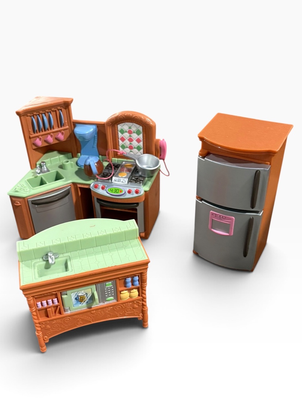 Fisher Price Loving Family Dollhouse 3 Piece Kitchen Set Sounds & Light